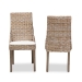 bali & pari Toby Modern Bohemian Grey Rattan 2-Piece Dining Chair Set - BSOToby-Grey Natural-DC