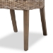 bali & pari Toby Modern Bohemian Grey Rattan 2-Piece Dining Chair Set - BSOToby-Grey Natural-DC