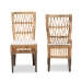 bali & pari Sullivan Modern Bohemian Natural Brown Rattan 2-Piece Dining Chair Set - BSOSullivan-Rattan-DC