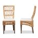 bali & pari Sullivan Modern Bohemian Natural Brown Rattan 2-Piece Dining Chair Set - BSOSullivan-Rattan-DC