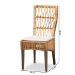 bali & pari Sullivan Modern Bohemian Natural Brown Rattan 2-Piece Dining Chair Set - BSOSullivan-Rattan-DC
