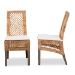 bali & pari Argos Modern Bohemian  Natural Brown Rattan 2-Piece Dining Chair Set - BSOArgos-Rattan-DC