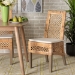 bali & pari Argos Modern Bohemian  Natural Brown Rattan 2-Piece Dining Chair Set - BSOArgos-Rattan-DC