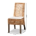 bali & pari Argos Modern Bohemian  Natural Brown Rattan 2-Piece Dining Chair Set - BSOArgos-Rattan-DC