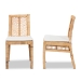 bali & pari Suci Modern Bohemian Natural Brown Rattan 2-Piece Dining Chair Set - BSOSuci-Rattan-DC