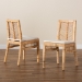 bali & pari Suci Modern Bohemian Natural Brown Rattan 2-Piece Dining Chair Set - BSOSuci-Rattan-DC