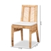 bali & pari Suci Modern Bohemian Natural Brown Rattan 2-Piece Dining Chair Set - BSOSuci-Rattan-DC