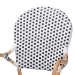 bali & pari Naila Classic French Black and White Weaving and Natural Brown Rattan 2-Piece Indoor and Outdoor Bistro Chair Set - BSODC613-Rattan-DC Arm