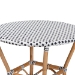 bali & pari Tavor Classic French Black and White Weaving and Natural Brown Rattan Indoor and Outdoor Bistro Table - BSODC613-Rattan-DT