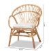 bali & pari Benicia Modern Bohemian Natural Brown Rattan Dining Chair - BSODC818-Rattan-DC