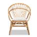 bali & pari Benicia Modern Bohemian Natural Brown Rattan Dining Chair - BSODC818-Rattan-DC