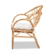 bali & pari Benicia Modern Bohemian Natural Brown Rattan Dining Chair - BSODC818-Rattan-DC