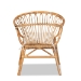 bali & pari Benicia Modern Bohemian Natural Brown Rattan Dining Chair - BSODC818-Rattan-DC