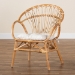 bali & pari Benicia Modern Bohemian Natural Brown Rattan Dining Chair - BSODC818-Rattan-DC