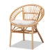 Baxton Studio Adrina Modern Bohemian Natural Brown Rattan Dining Chair