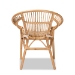 bali & pari Adrina Modern Bohemian Natural Brown Rattan Dining Chair - BSODC810-Rattan-DC