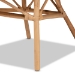 bali & pari Adrina Modern Bohemian Natural Brown Rattan Dining Chair - BSODC810-Rattan-DC