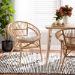 bali & pari Adrina Modern Bohemian Natural Brown Rattan Dining Chair - BSODC810-Rattan-DC