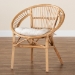bali & pari Adrina Modern Bohemian Natural Brown Rattan Dining Chair - BSODC810-Rattan-DC