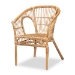 Baxton Studio Alleta Modern Bohemian Natural Brown Rattan 3-Piece Living Room Set - BSOAlleta-Rattan-3PC Set