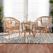 Baxton Studio Alleta Modern Bohemian Natural Brown Rattan 3-Piece Living Room Set - BSOAlleta-Rattan-3PC Set