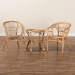 Baxton Studio Alleta Modern Bohemian Natural Brown Rattan 3-Piece Living Room Set - BSOAlleta-Rattan-3PC Set
