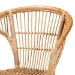 bali & pari Alleta Modern Bohemian Natural Brown Rattan 2-Piece Dining Chair Set - BSO12719-Rattan-DC