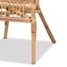 bali & pari Alleta Modern Bohemian Natural Brown Rattan 2-Piece Dining Chair Set - BSO12719-Rattan-DC