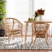 bali & pari Alleta Modern Bohemian Natural Brown Rattan 2-Piece Dining Chair Set - BSO12719-Rattan-DC