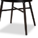 Baxton Studio Thalia Mid-Century Modern Dark Brown Finished Metal and Synthetic Rattan 2-Piece Outdoor Dining Chair Set - BSOWA-33001-Natural/Dark Brown-DC