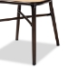 Baxton Studio Katina Mid-Century Modern Dark Brown Finished Metal and Synthetic Rattan 2-Piece Outdoor Dining Chair Set - BSOWA-33004-Natural/Dark Brown-DC