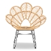 bali & pari Garan Modern Bohemian Natural Brown Rattan and Black Metal Accent Chair - BSOLeaf-Rattan-CC