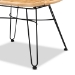 bali & pari Garan Modern Bohemian Natural Brown Rattan and Black Metal Accent Chair - BSOLeaf-Rattan-CC