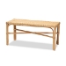Baxton Studio Cacaban Modern Bohemian Natural Brown Rattan Accent Bench