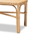 bali & pari Cacaban Modern Bohemian Natural Brown Rattan Accent Bench - BSOCacaban-Rattan-Bench