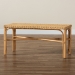bali & pari Cacaban Modern Bohemian Natural Brown Rattan Accent Bench - BSOCacaban-Rattan-Bench