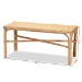 bali & pari Cacaban Modern Bohemian Natural Brown Rattan Accent Bench - BSOCacaban-Rattan-Bench