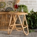 bali & pari Rinjani Modern Bohemian Natural Brown Rattan End Table - BSORinjani-Rattan-ET