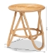 bali & pari Rinjani Modern Bohemian Natural Brown Rattan End Table - BSORinjani-Rattan-ET