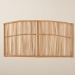 bali & pari Malvina Modern Bohemian Natural Brown Rattan Queen Size Wall-mount Headboard - BSO0682B-Rattan-HB-Queen