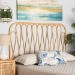 bali & pari Carrick Modern Bohemian Natural Brown Rattan Queen Size Wall-mount Headboard - BSO0680B-Rattan-HB-Queen