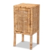 Baxton Studio Vivan Modern Bohemian Natural Brown Rattan 1-Door Nightstand