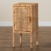 bali & pari Vivan Modern Bohemian Natural Brown Rattan 1-Door Nightstand - BSOVivan-Mahogany-NS