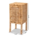bali & pari Vivan Modern Bohemian Natural Brown Rattan 1-Door Nightstand - BSOVivan-Mahogany-NS