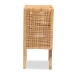 bali & pari Vivan Modern Bohemian Natural Brown Rattan 1-Door Nightstand - BSOVivan-Mahogany-NS