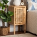 bali & pari Vivan Modern Bohemian Natural Brown Rattan 1-Door Nightstand - BSOVivan-Mahogany-NS