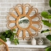 bali & pari Sakura Modern Bohemian Natural Brown Rattan Accent Wall Mirror - BSOSakura-Rattan-Mirror