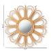 bali & pari Sakura Modern Bohemian Natural Brown Rattan Accent Wall Mirror - BSOSakura-Rattan-Mirror