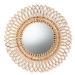 Baxton Studio Bora Modern Bohemian Natural Brown Rattan Accent Wall Mirror