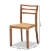 bali & pari Arthur Mid-Century Modern Walnut Brown Mahogany Wood and Natural Rattan 2-Piece Dining Chair Set - BSOArthur-Teak-DC